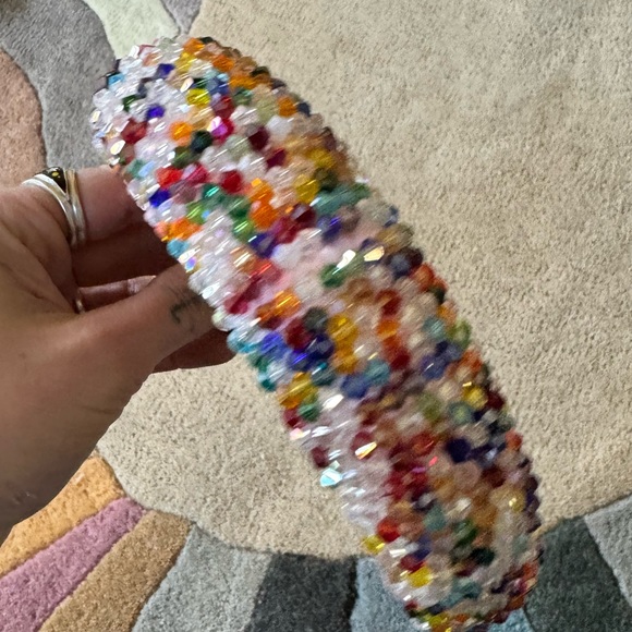 Rainbow beaded headband NEW - Picture 3 of 5
